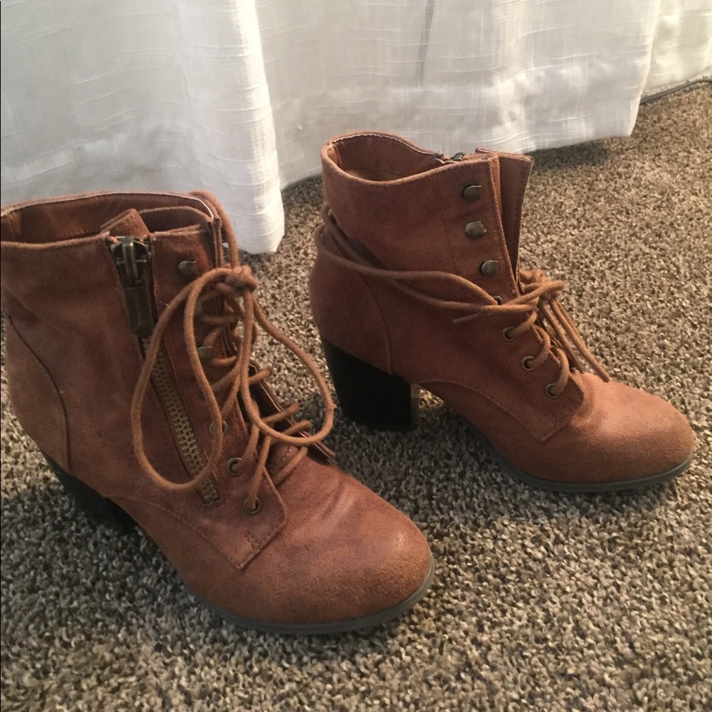 Lace up booties